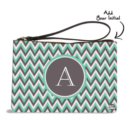 Womens Pouch Purse - Grey Zig Zag Lines Nutcase