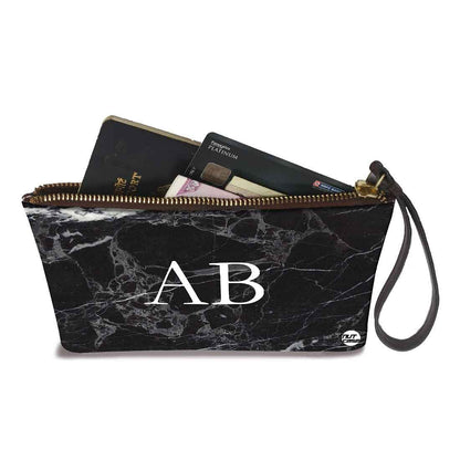 Women'S Wristlet Pouch - Black Marble Nutcase