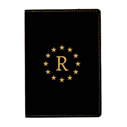 Leather Passport Cover Personalized for Men - Star