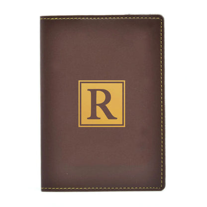 Vegan Leather Personalised Passport Cover for Men & Women - Monogram