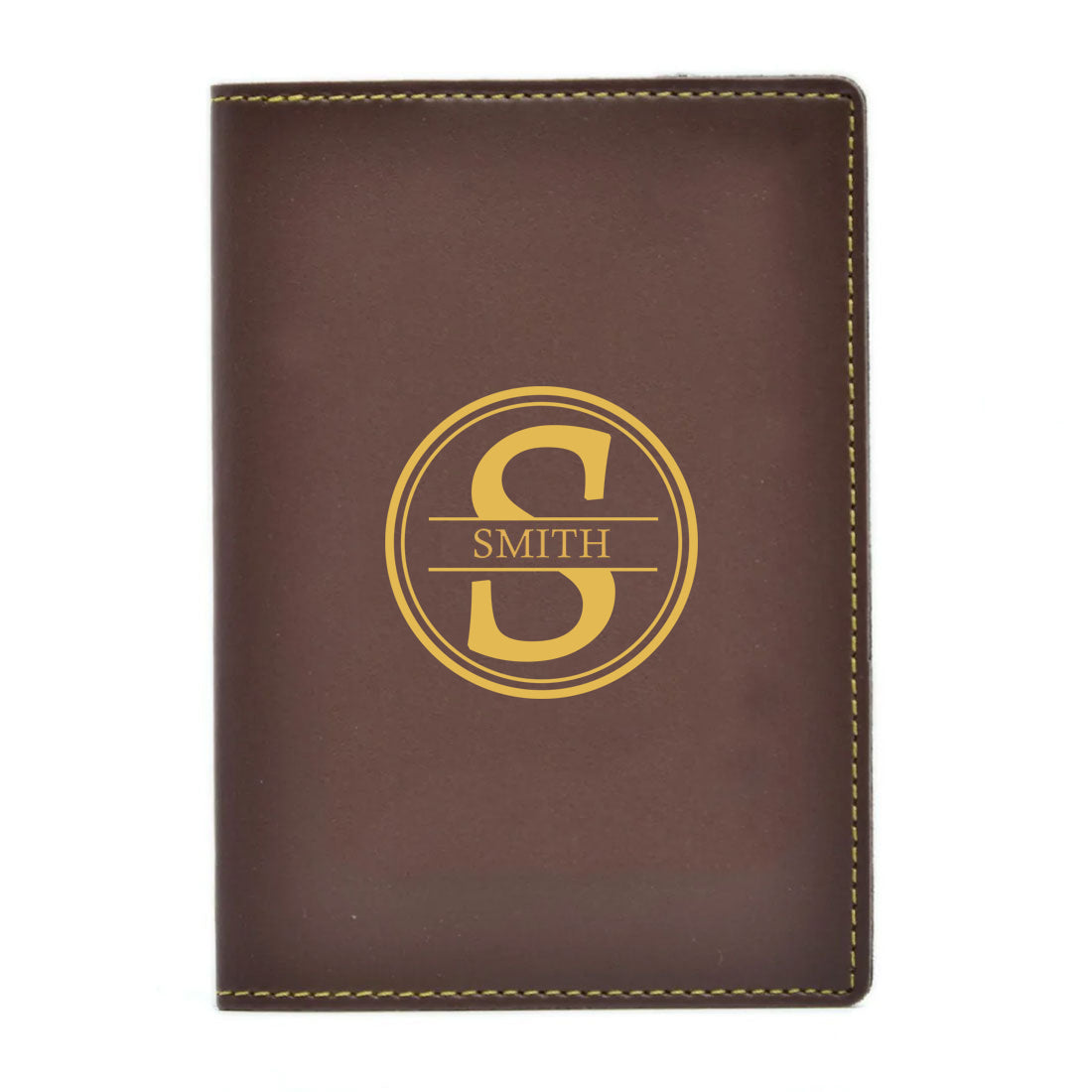 Customized Passport Cover PU Leather Case Add Name - Monogram