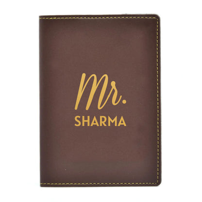 Custom Vegan Leather Passport Holder for Couple MR - Anniversary Gift