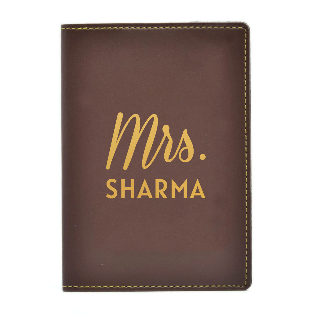Leather Passport Case Personalized for couples MRS - Anniversary Gift