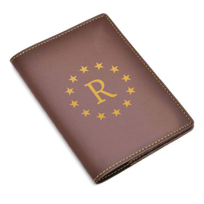 PU Leather Customized Travel Wallet Passport Holder for Men - Star