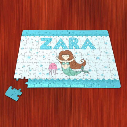 Personalized Name Puzzle - Cute Mermaid Nutcase