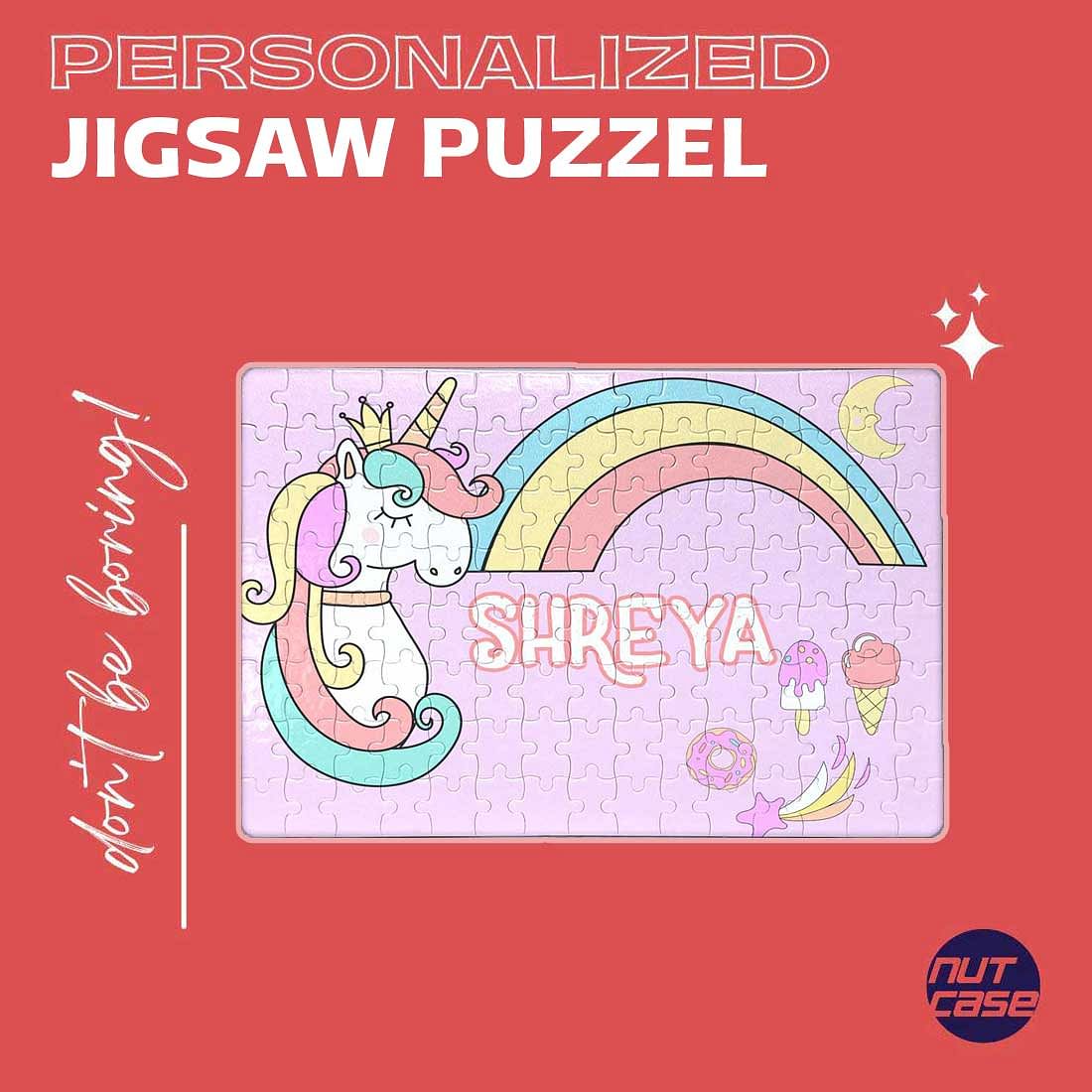 Custom Made Puzzle - Unicorn Rainbow Nutcase