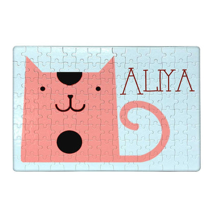 Childrens Name Puzzle - Cat Black Patch Nutcase