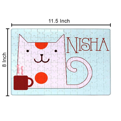 Personalised Childrens Puzzle - Cat Orange Patch Nutcase