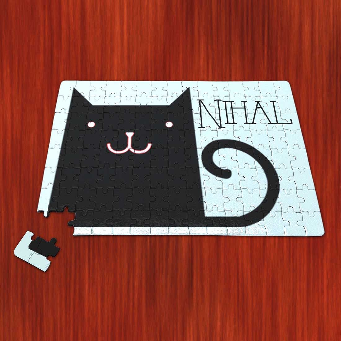 Customized Puzzle for Kids - Black Cat Nutcase