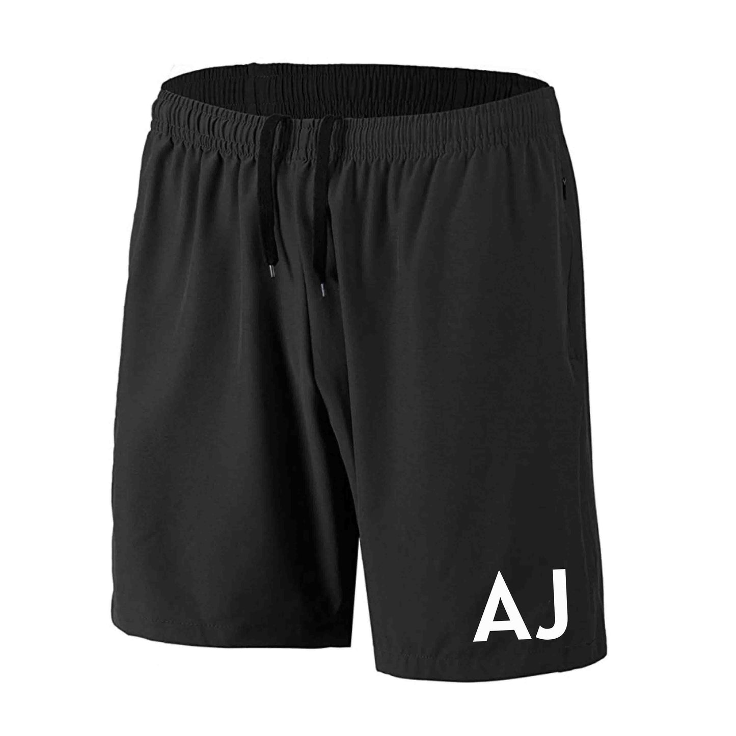 Nutcase Personalized Workout Shorts for Boy Black  Initials Nutcase