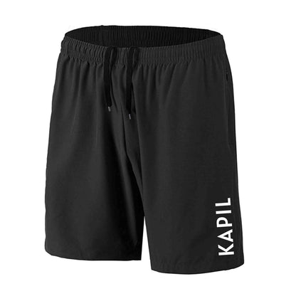 Nutcase Customised Sports Shorts for Men Add Your Name Black Nutcase