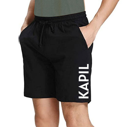 Nutcase Customised Sports Shorts for Men Add Your Name Black Nutcase