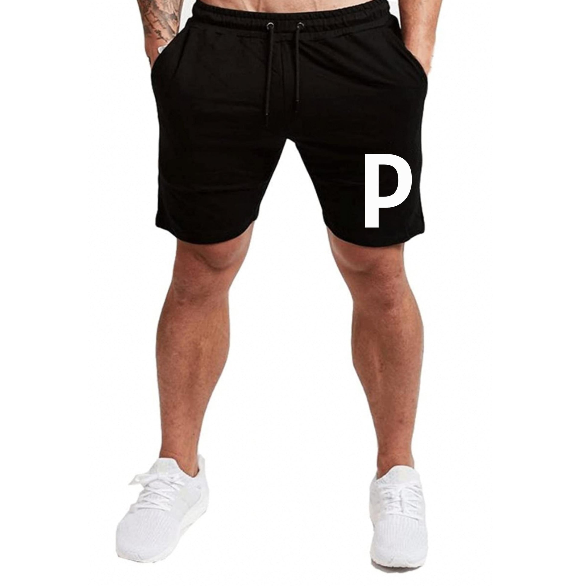 Nutcase Personalized Exercise Shorts Boy Initial Black Nutcase