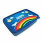 Personalized Snack Box for Kids Plastic Lunch Box for Boys -Rainbow & Unicorn Nutcase