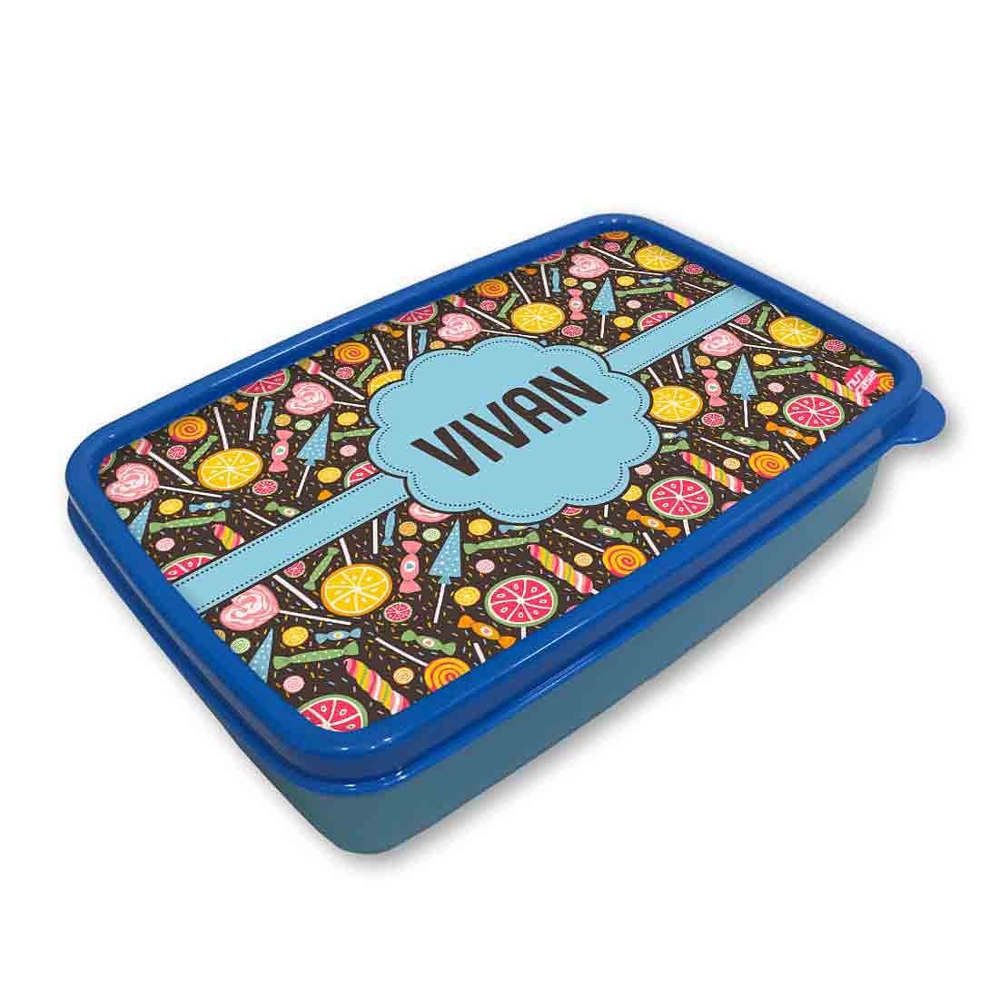 Personalized Snack Box for Kids Plastic Lunch Box for Boys -Lemon and Candy Nutcase