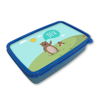 Personalized Snack Box for Kids Plastic Lunch Box for Boys -Small Bear Nutcase