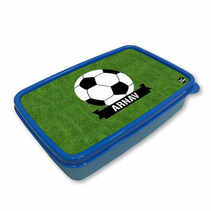 Customized Snack Box for Kids Plastic Lunch Box for Boys - Football Nutcase