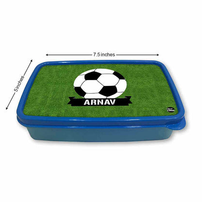 Customized Snack Box for Kids Plastic Lunch Box for Boys - Football Nutcase