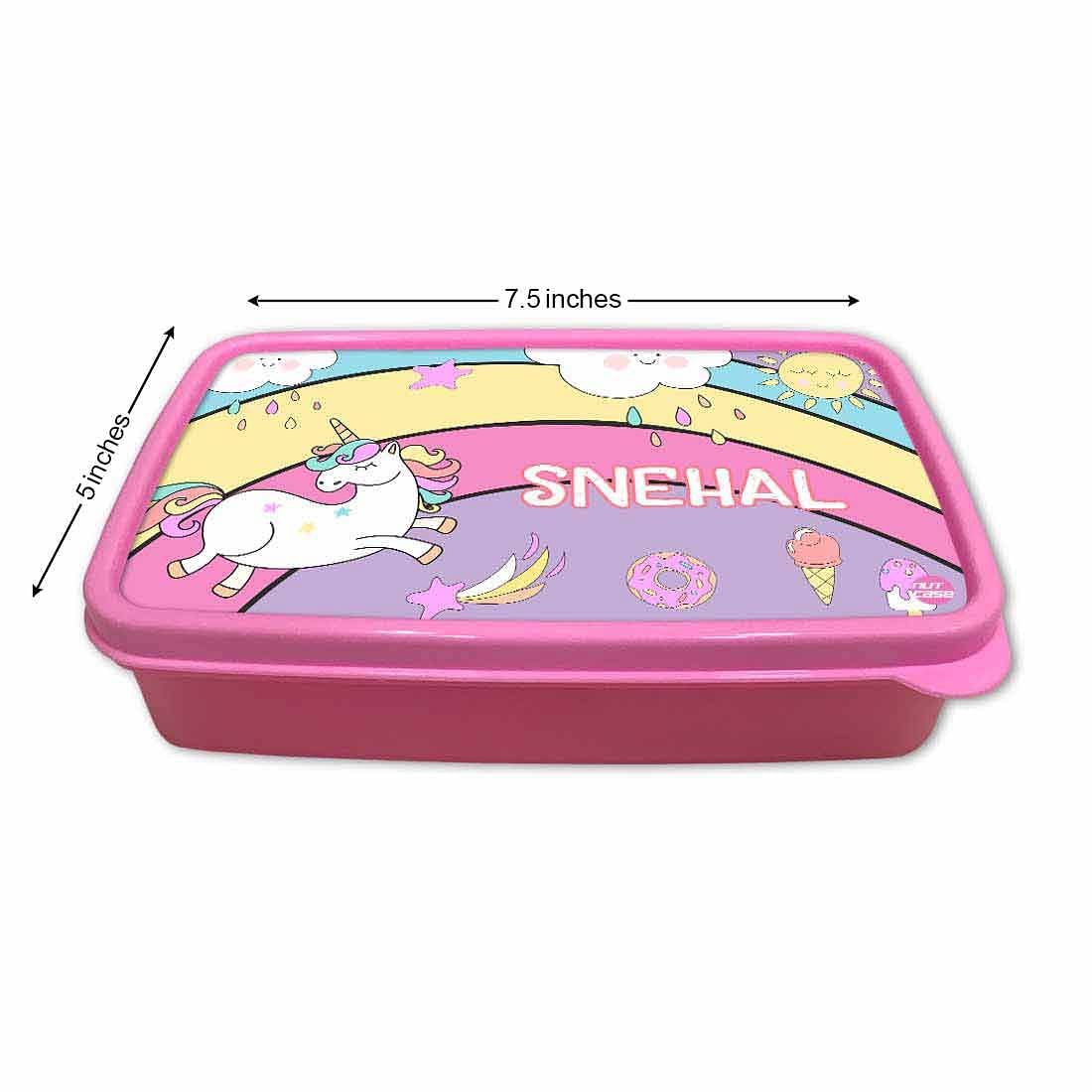 Customized Tiffin Box Unicorn Lunch Box - Rainbow Nutcase