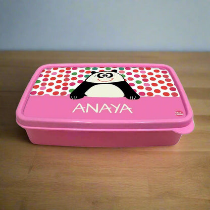 Personalised Lunch Box for Girls Return Gifts Birthday Party - Cute Panda Nutcase