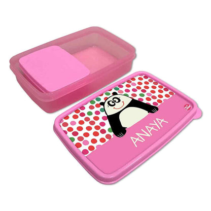 Personalised Lunch Box for Girls Return Gifts Birthday Party - Cute Panda Nutcase