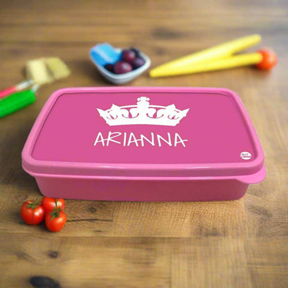 Personalized Snack Box for Kids Plastic Lunch Box for Girls - Princess Nutcase