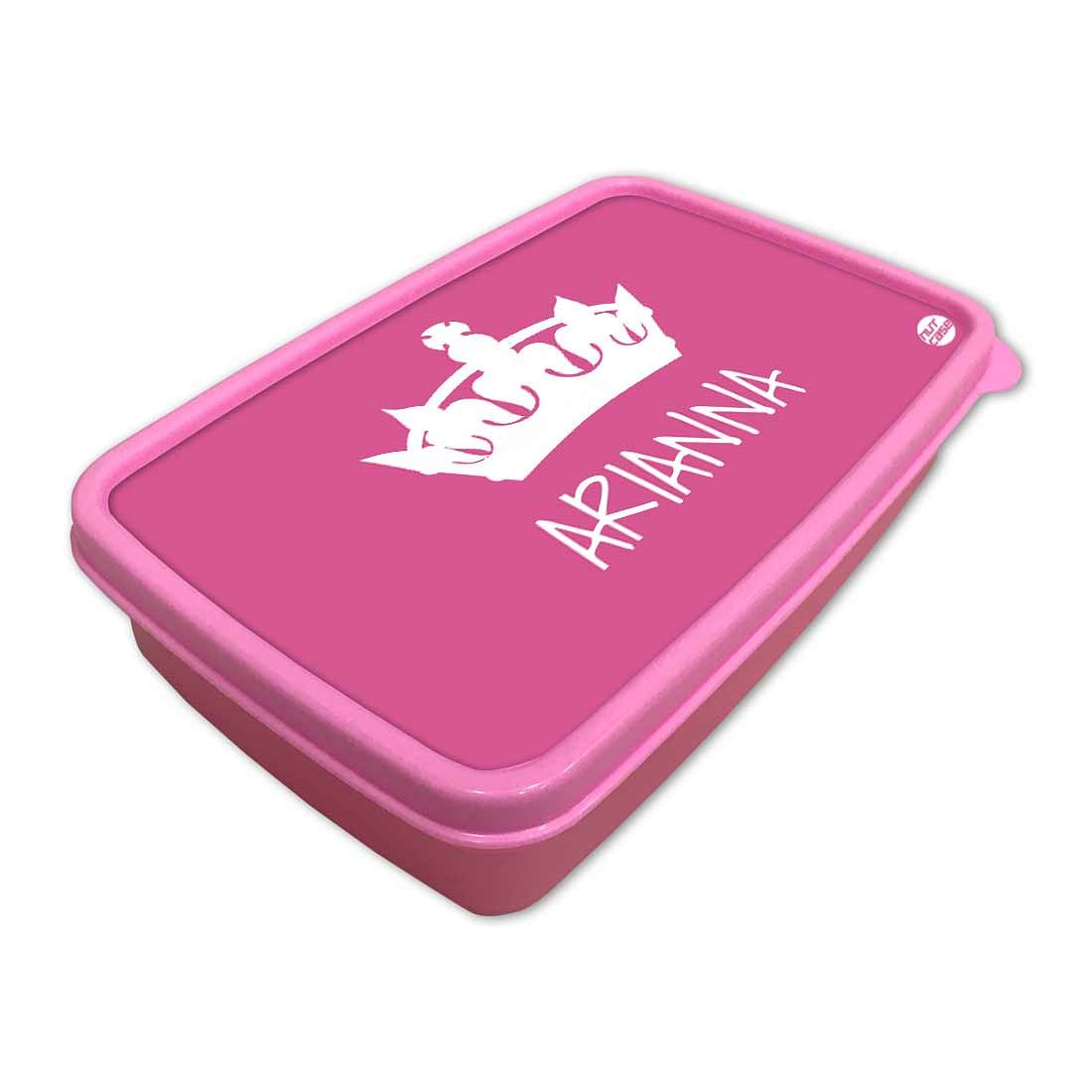 Personalized Snack Box for Kids Plastic Lunch Box for Girls - Princess Nutcase
