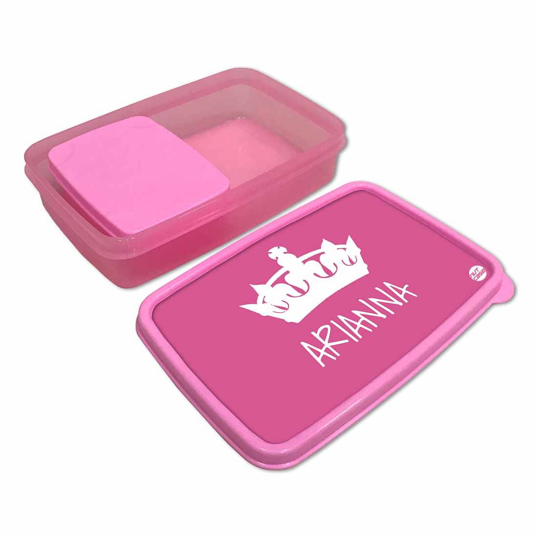 Personalized Snack Box for Kids Plastic Lunch Box for Girls - Princess Nutcase