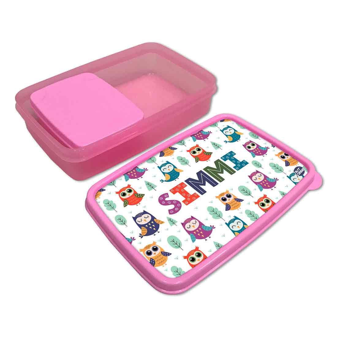 Plastic Customizable Snack Box for Girls Returns Gift Birthday - Owl & Tree Nutcase