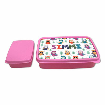 Plastic Customizable Snack Box for Girls Returns Gift Birthday - Owl & Tree Nutcase