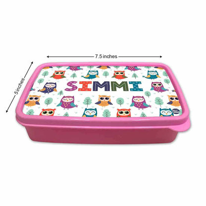 Plastic Customizable Snack Box for Girls Returns Gift Birthday - Owl & Tree Nutcase