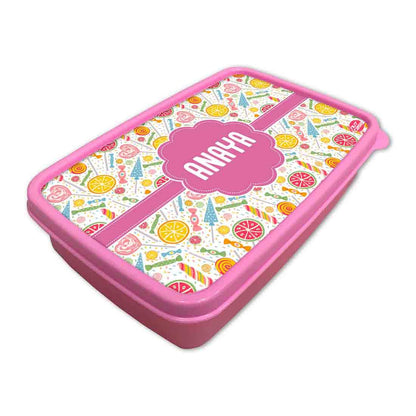 Personalized Snack Box for Kids Plastic Lunch Box for Girls - Colorful Candy Nutcase