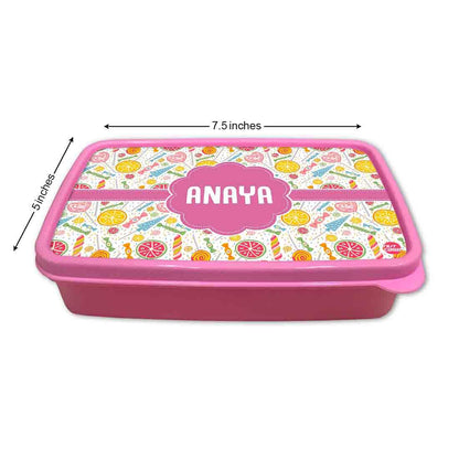 Personalized Snack Box for Kids Plastic Lunch Box for Girls - Colorful Candy Nutcase