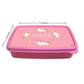 Personalized Lunch Box for Kids Plastic Lunch Box Girls -White Unicorn Nutcase