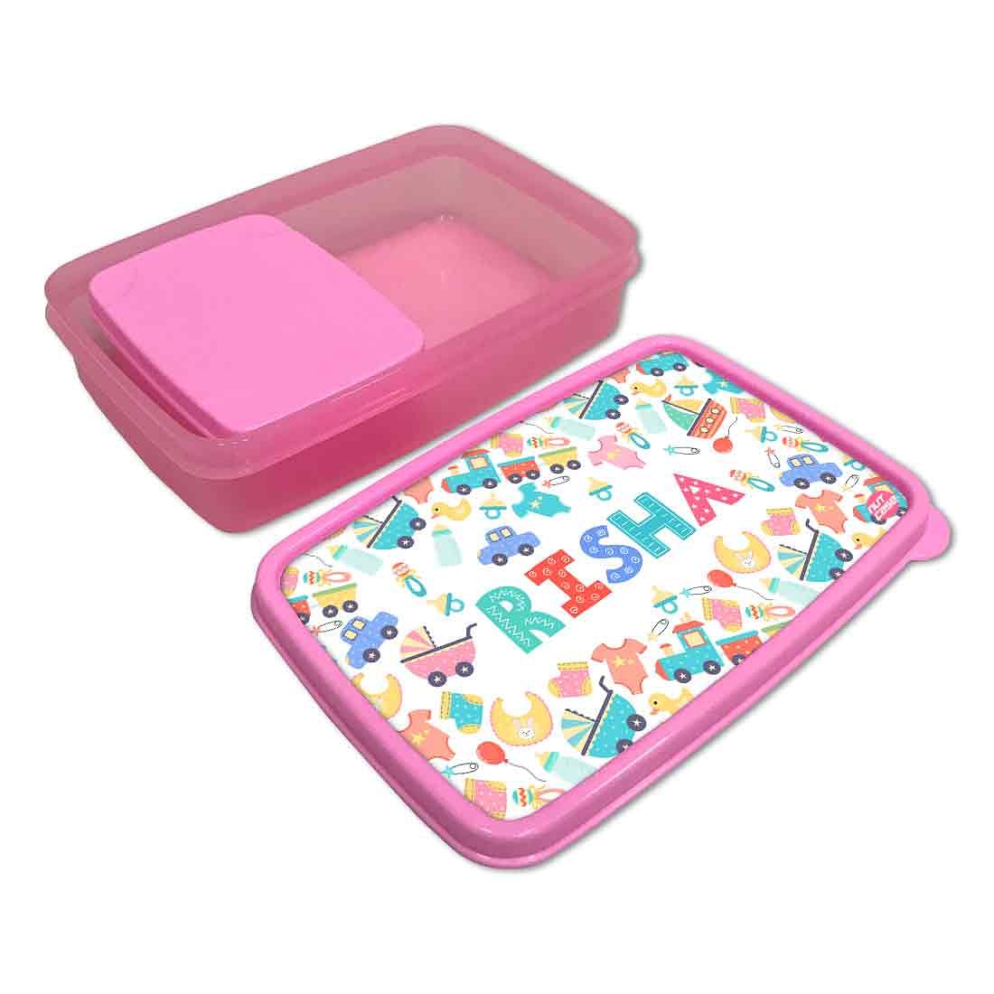 Personalized Snack Box for Kids Plastic Lunch Box for Girls -Kids Toy Nutcase