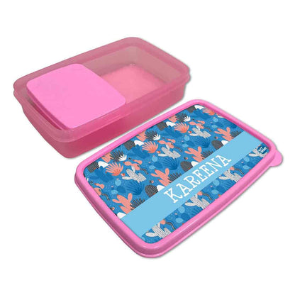 Personalised Lunch Box for Girls Snack Containers - Cactus Plant Nutcase