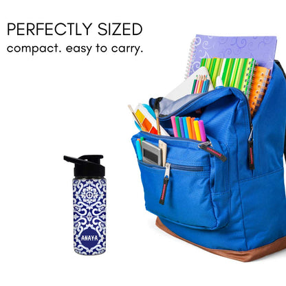 Personalized Bottle For Girls - Blue Tiles