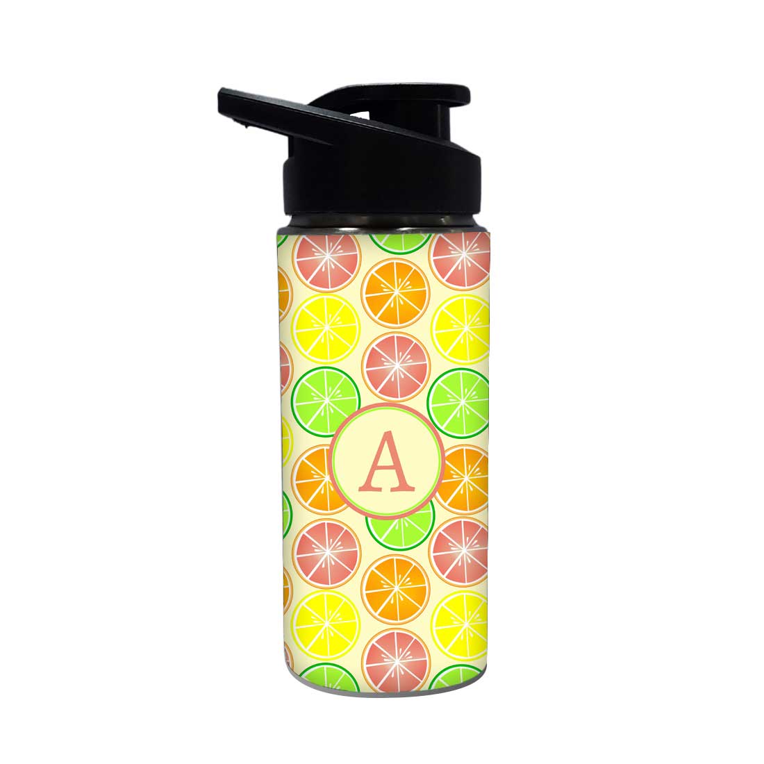 Personalized Bottle With Name - Colorful Lemon Nutcase