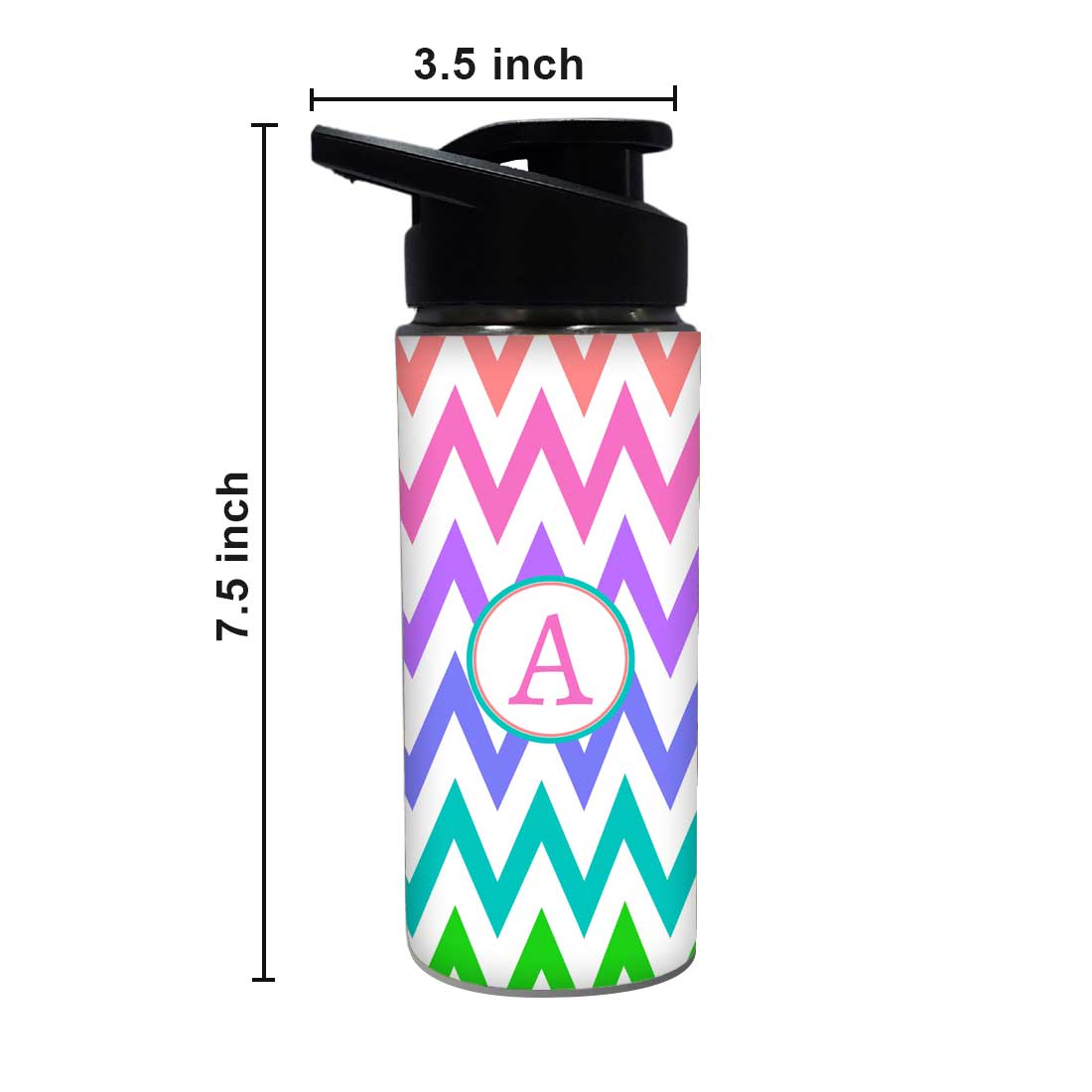 Personalized Bottle With Name - Multicolor Strips Nutcase