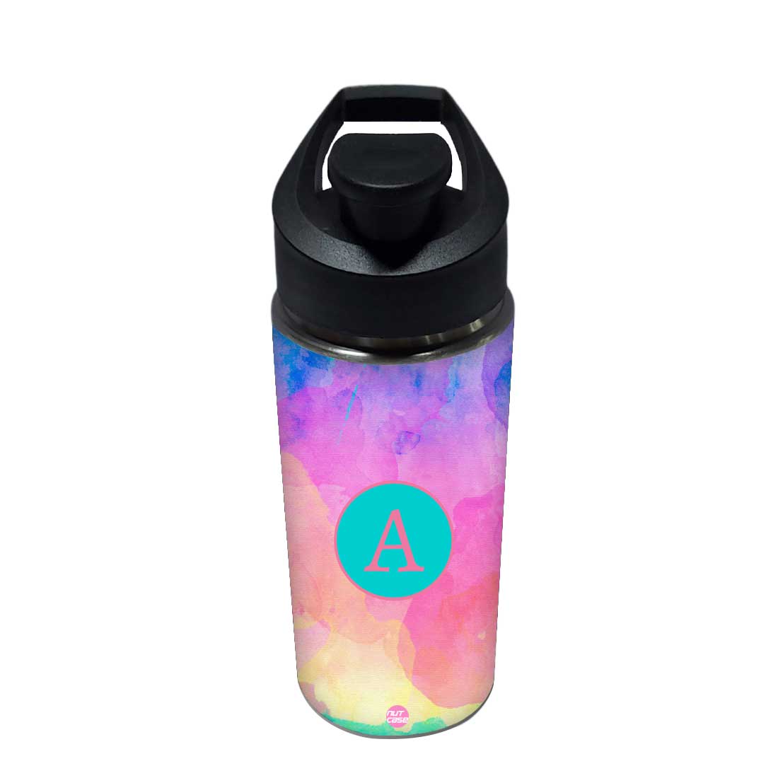 Personalised Bottle With Name - Watercolor Nutcase