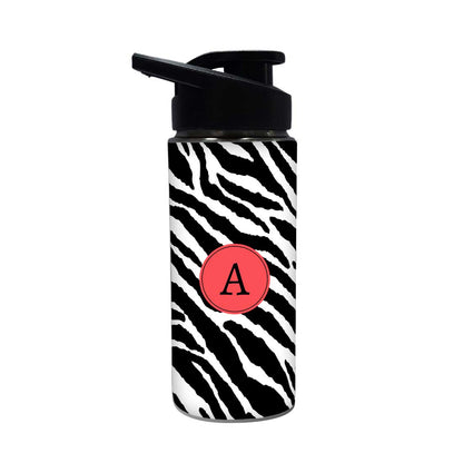 Personalized Bottle With Name - Black and White Strips Nutcase