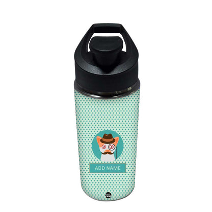 Cute Water Bottle For Kids Personalized - Spy Cat Nutcase