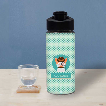 Cute Water Bottle For Kids Personalized - Spy Cat Nutcase