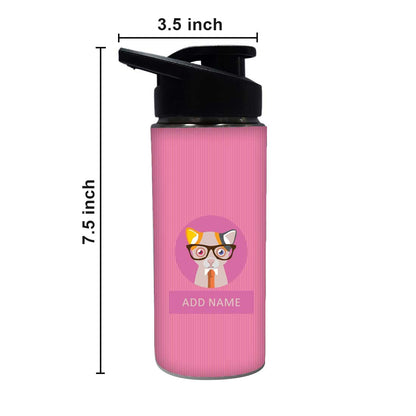 Kids Water Bottle Customised - Office Cat Nutcase