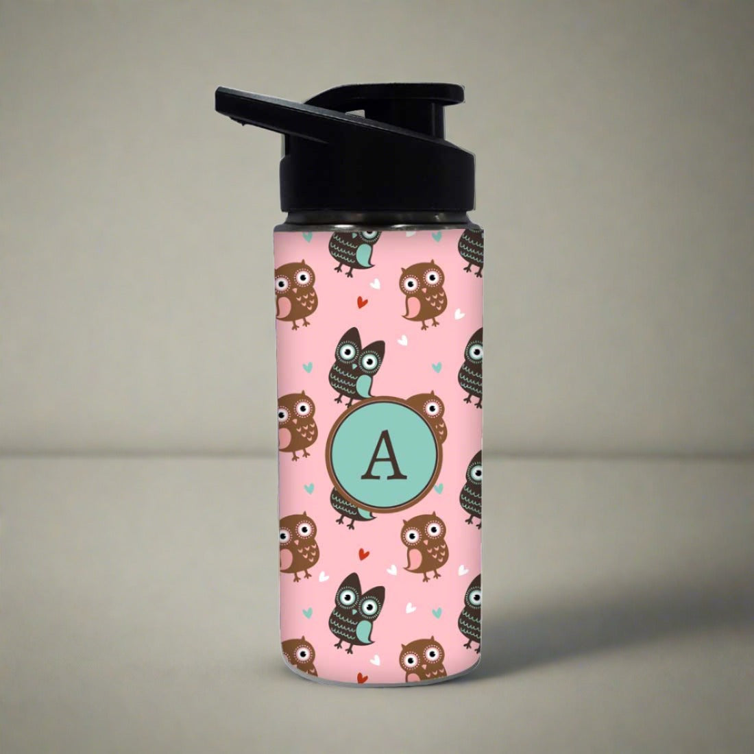 Customized Bottle With Name - Cute Owl Nutcase