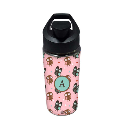 Customized Bottle With Name - Cute Owl Nutcase