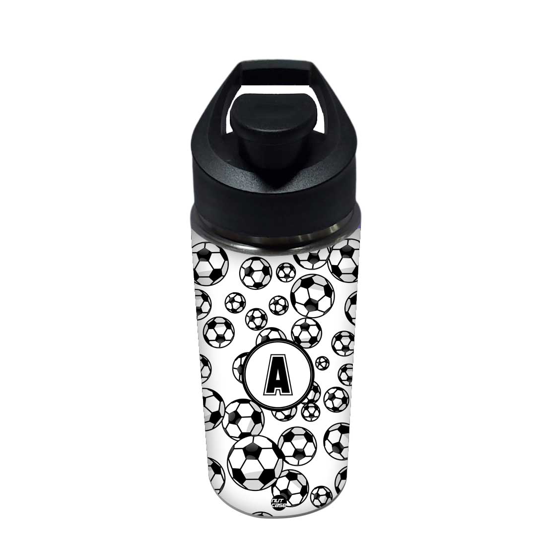 Sports Water Bottle With Name - Football Everywhere Nutcase