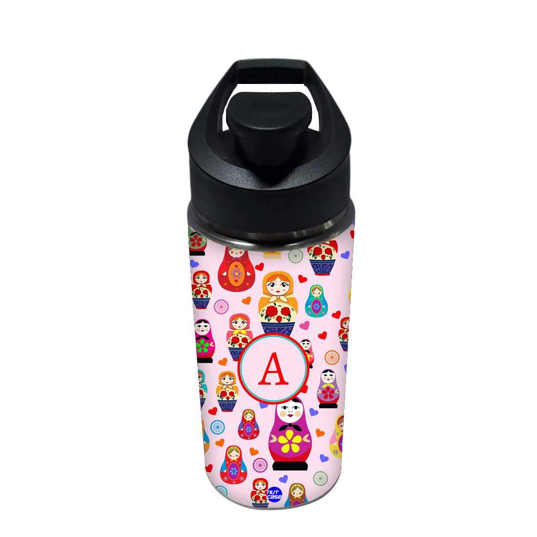 Personalized Sipper Bottle With Name - Beautiful Dolls Nutcase