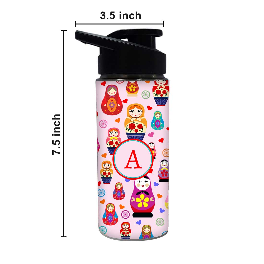 Personalized Sipper Bottle With Name - Beautiful Dolls Nutcase