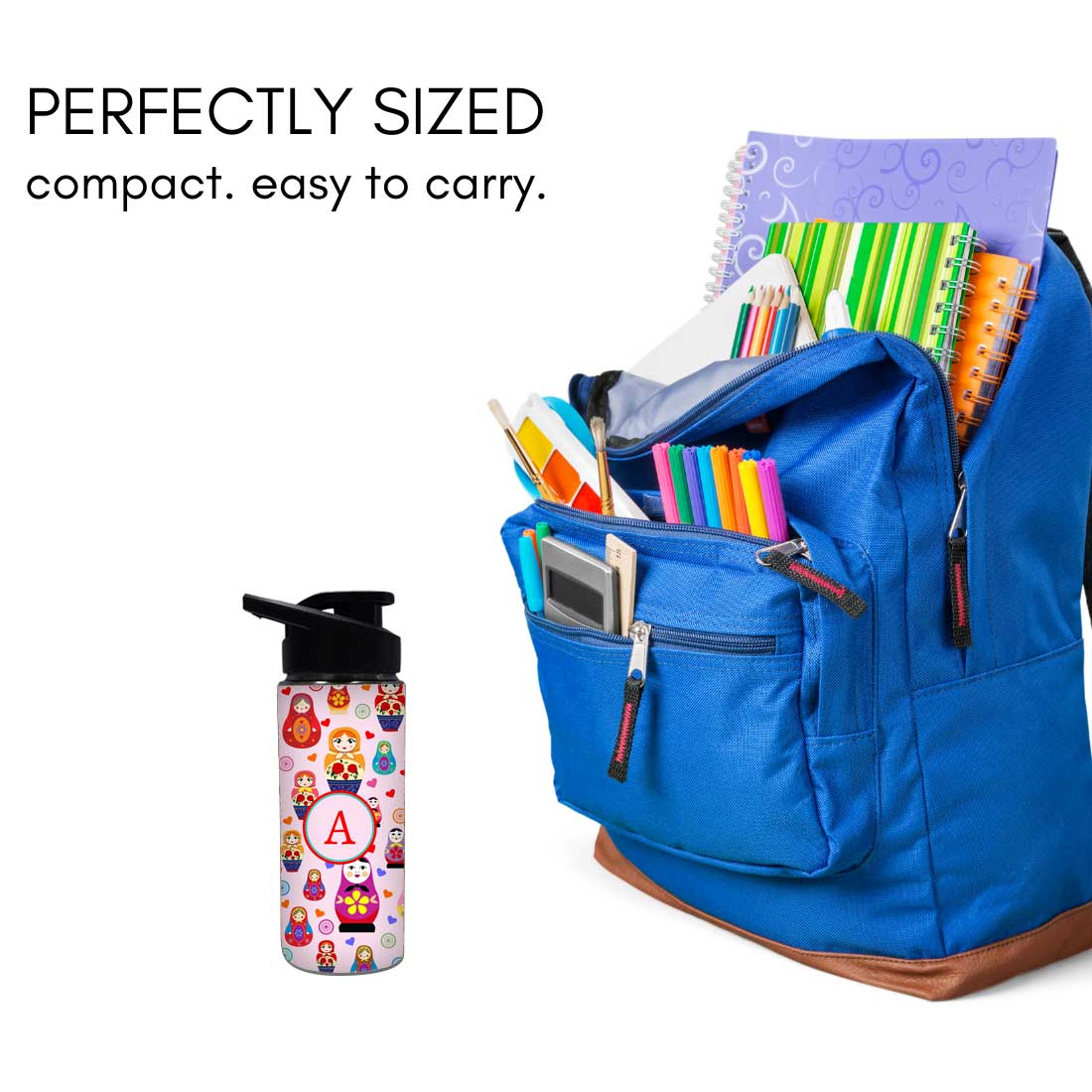 Personalized Sipper Bottle With Name - Beautiful Dolls Nutcase